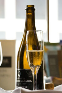 champagne met glas