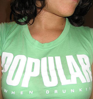 T-shirt: popular when drunk
